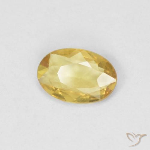 Saphir Or moyen naturelle ovale, 0.37 ct, VVS-VS