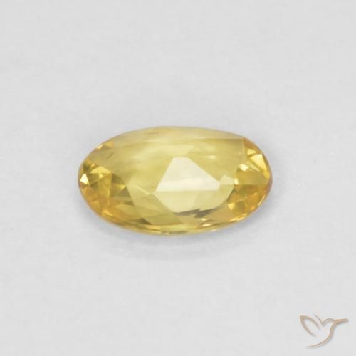 Saphir Or moyen naturelle ovale, 0.37 ct, VVS-VS