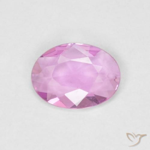 Saphir Pourpre-rose naturelle ovale, 0.46 ct, VVS-VS