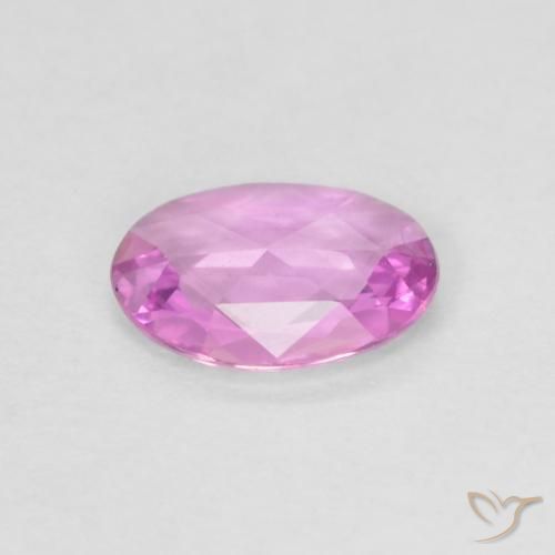 Saphir Pourpre-rose naturelle ovale, 0.46 ct, VVS-VS