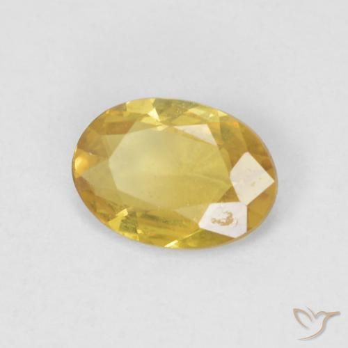 Saphir Or moyen naturelle ovale, 0.61 ct, VVS-VS