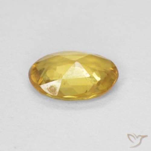 Saphir Or moyen naturelle ovale, 0.61 ct, VVS-VS