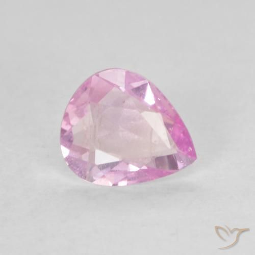 Saphir Rose très clair naturelle En forme de poire, 0.32 ct, VVS-VS
