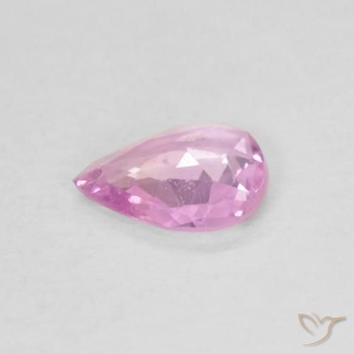 Saphir Rose très clair naturelle En forme de poire, 0.32 ct, VVS-VS