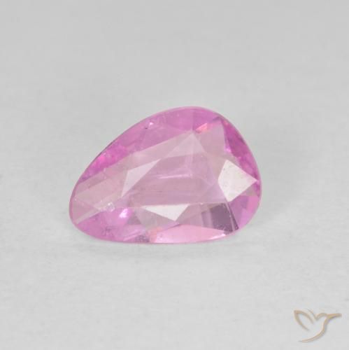 Saphir Rose très clair naturelle En forme de poire, 0.49 ct, VVS-VS