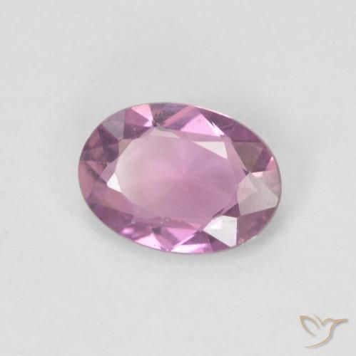 Saphir Rose Pourpre naturelle ovale, 0.75 ct, VS