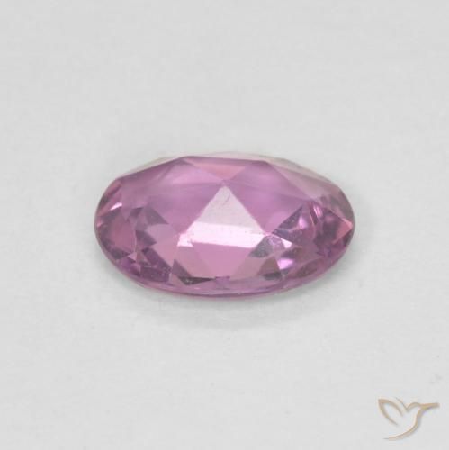 Saphir Rose Pourpre naturelle ovale, 0.75 ct, VS