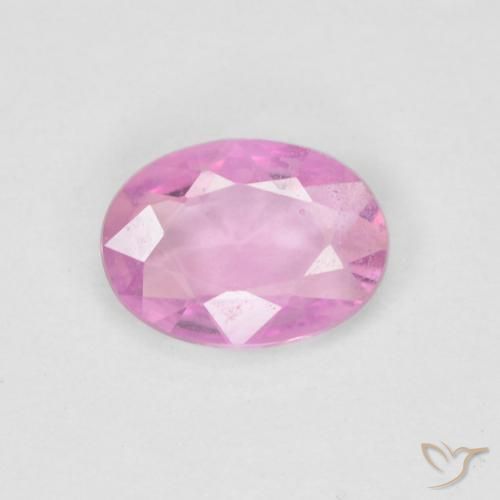 Saphir Rose vif naturelle ovale, 0.70 ct, VS