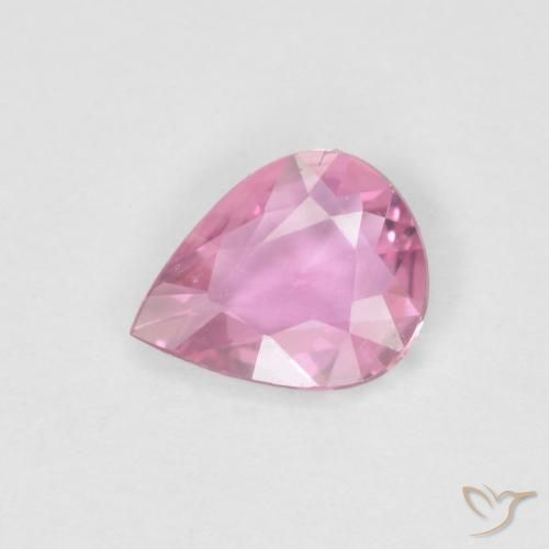 Saphir Rose vif naturelle En forme de poire, 0.39 ct, VVS