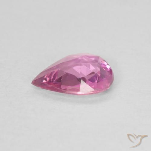 Saphir Rose vif naturelle En forme de poire, 0.39 ct, VVS
