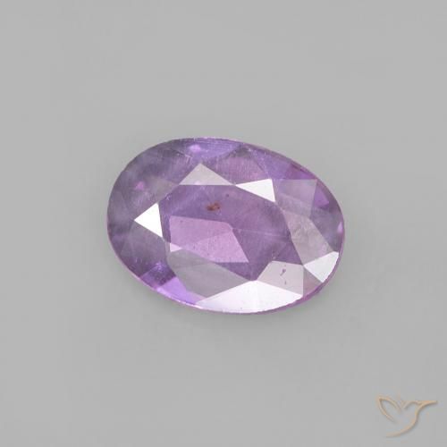 Saphir Violet Rosâtre naturelle ovale, 0.47 ct, VVS