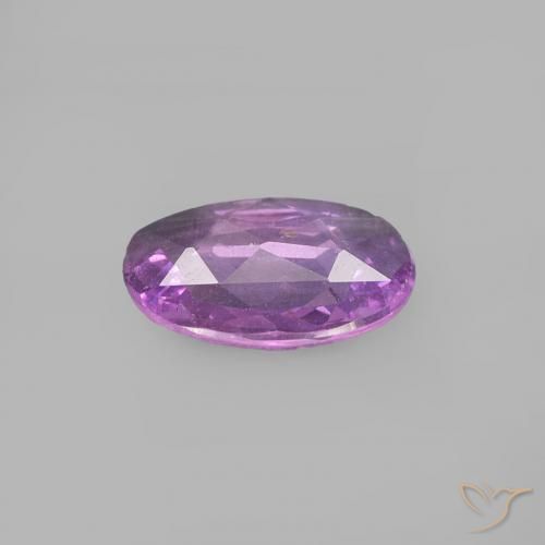 Saphir Violet Rosâtre naturelle ovale, 0.47 ct, VVS
