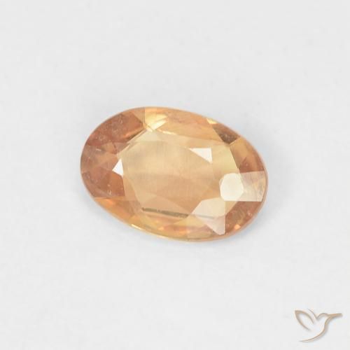 Saphir Doré pêche léger naturelle ovale, 0.38 ct, VVS