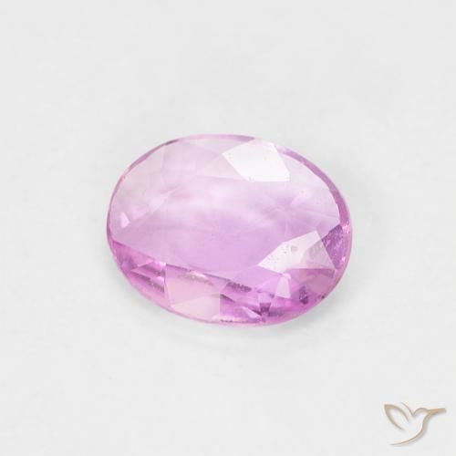 Saphir Violet Rosâtre naturelle ovale, 0.43 ct, VVS