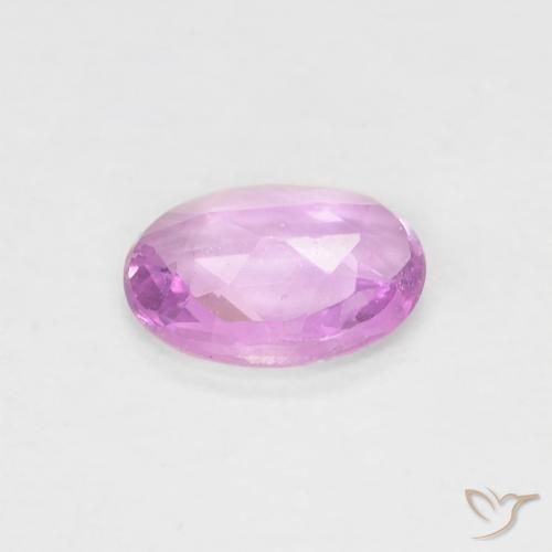 Saphir Violet Rosâtre naturelle ovale, 0.43 ct, VVS