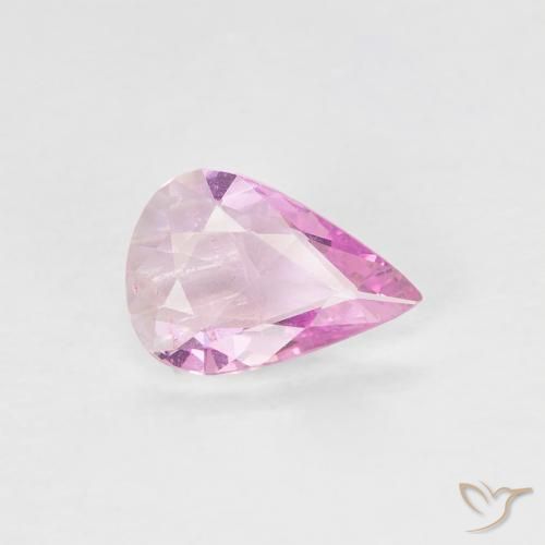 Saphir Rose moyen naturelle En forme de poire, 0.32 ct, VVS