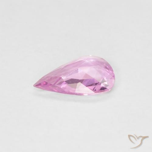 Saphir Rose moyen naturelle En forme de poire, 0.32 ct, VVS