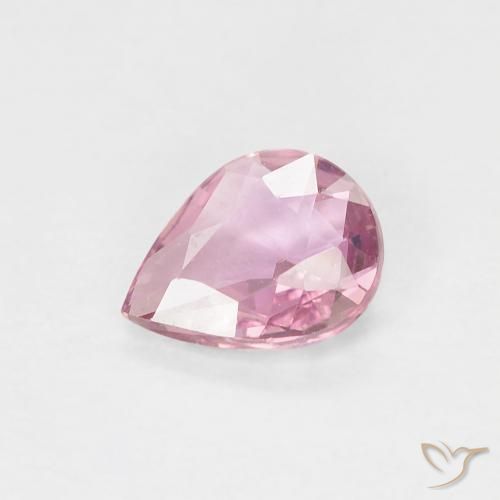 Saphir Rose vif naturelle En forme de poire, 0.45 ct, VVS
