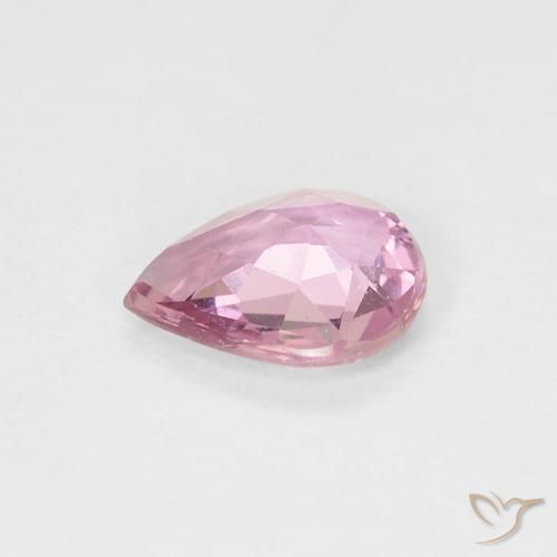 Saphir Rose vif naturelle En forme de poire, 0.45 ct, VVS