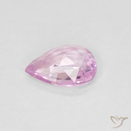 Saphir Rose pourpre royal léger naturelle En forme de poire, 0.44 ct, VS