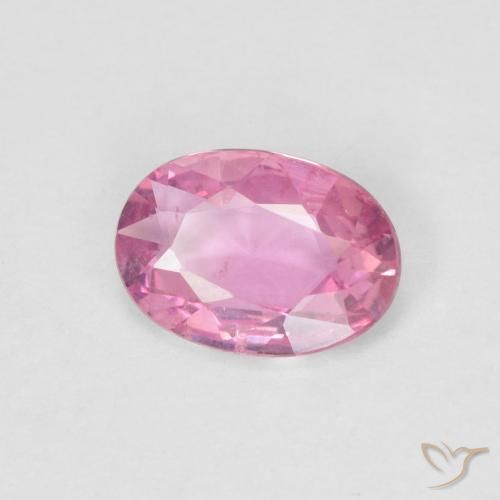 Saphir Rose vif naturelle ovale, 0.60 ct, VS