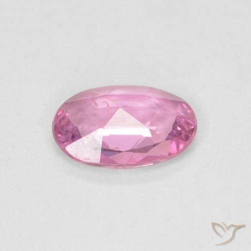 Saphir Rose vif naturelle ovale, 0.60 ct, VS