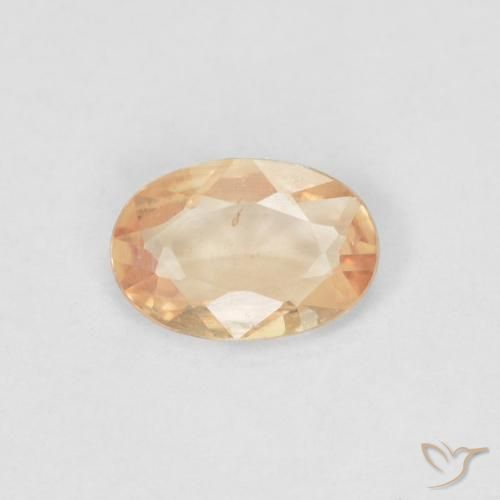 0.38ct Naturel Orange pêche léger Saphir, ovale, VS