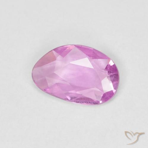 Saphir Rose pourpre royal léger naturelle Fantaisie, 0.40 ct, VS