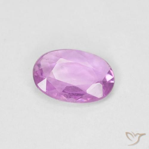 Saphir Medium Light-Purple naturelle ovale, 0.43 ct, VS