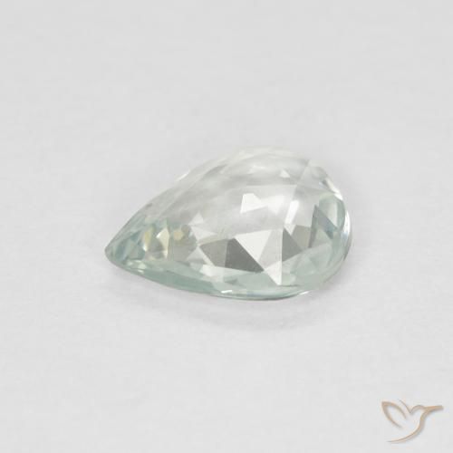 Saphir Vert clair naturelle En forme de poire, 0.47 ct, VS