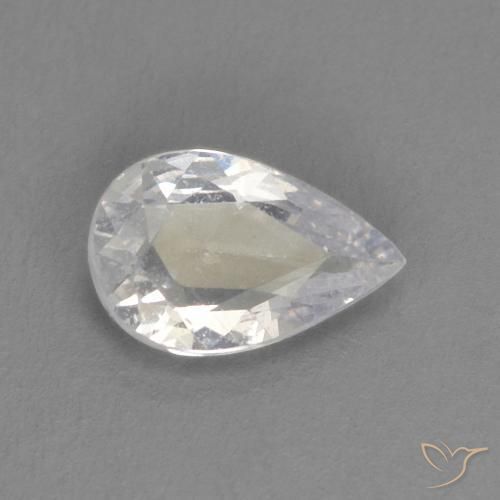 Saphir Gris moyen naturelle En forme de poire, 0.35 ct, VS