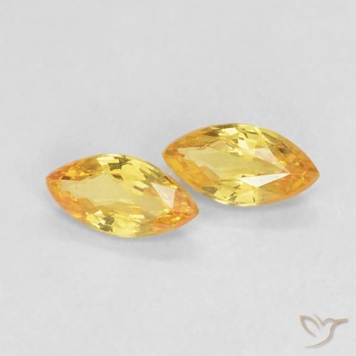 0.37ctw Naturel Doré Saphir, Marquise, VVS
