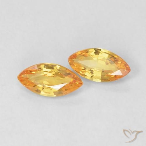 Shop natural 0.36ct Doré-orange foncé Saphir gems, Marquise, from Tanzanie at GemSelect. In stock, global shipping!