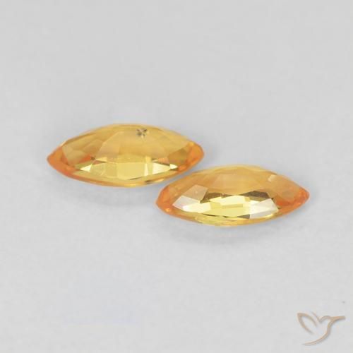 Shop natural 0.36ct Doré-orange foncé Saphir gems, Marquise, from Tanzanie at GemSelect. In stock, global shipping!