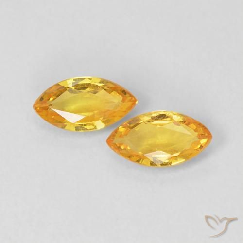 0.38ctw Naturel Doré Saphir, Marquise, VVS