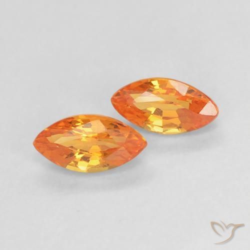 Shop natural 0.49ct Orange vif Saphir gems, Marquise, from Tanzanie at GemSelect. In stock, global shipping!
