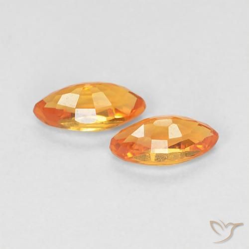Shop natural 0.49ct Orange vif Saphir gems, Marquise, from Tanzanie at GemSelect. In stock, global shipping!