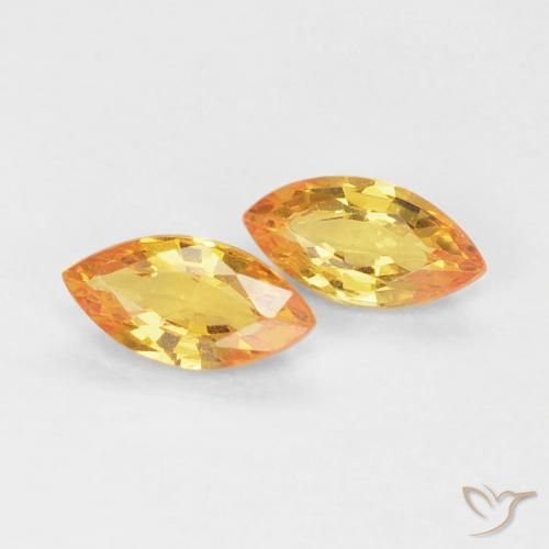 Shop natural 0.39ct Orange moyen Saphir gems, Marquise, from Tanzanie at GemSelect. In stock, global shipping!