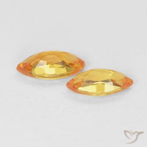 Shop natural 0.39ct Orange moyen Saphir gems, Marquise, from Tanzanie at GemSelect. In stock, global shipping!