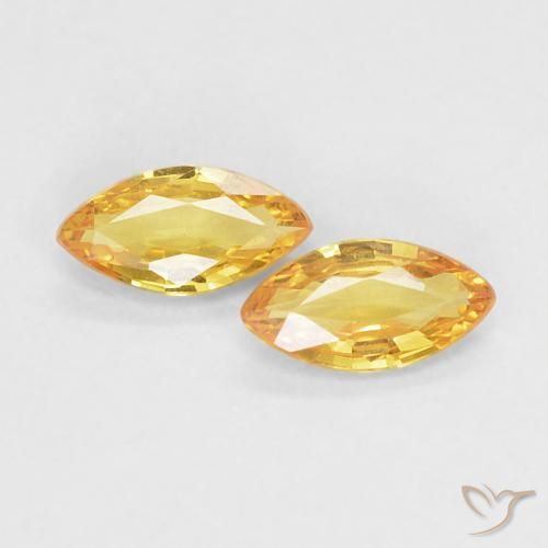 Shop natural 0.35ct Doré moyen Saphir gems, Marquise, from Tanzanie at GemSelect. In stock, global shipping!