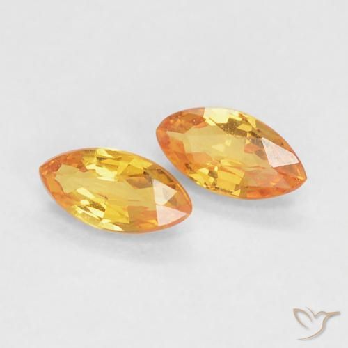 Shop natural 0.41ct Orange moyen Saphir gems, Marquise, from Tanzanie at GemSelect. In stock, global shipping!