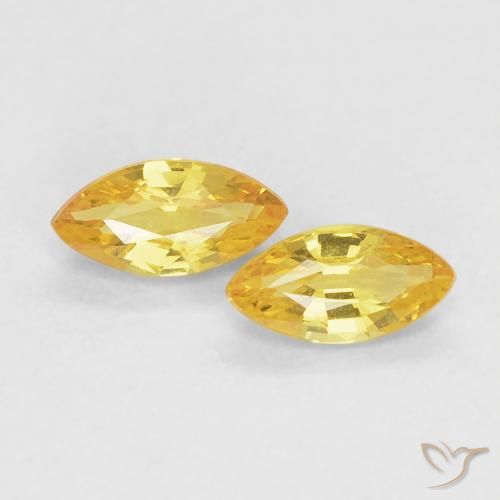 0.40ctw Naturel Doré Saphir, Marquise, VVS