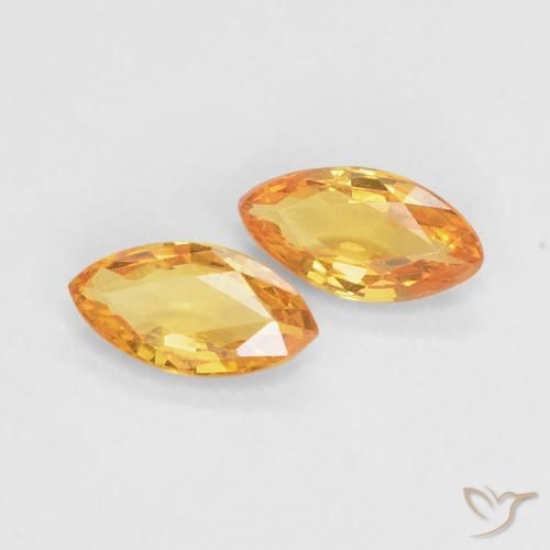 0.34ctw Naturel Orange-or Saphir, Marquise, VVS, Photo A