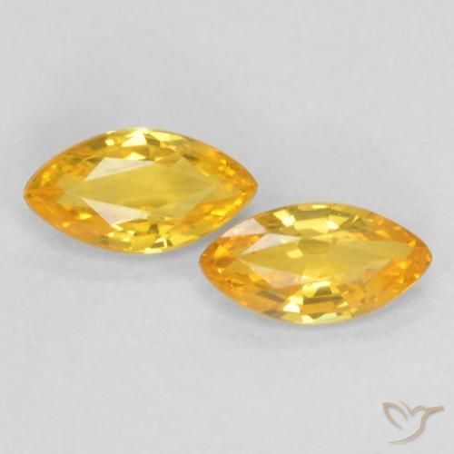 0.34ctw Naturel Doré vif Saphir, Marquise, VS