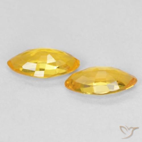 Shop natural 0.34ct Doré vif Saphir gems, Marquise, from Tanzanie at GemSelect. In stock, global shipping!