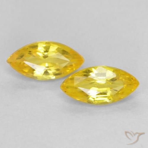 Shop natural 0.42ct Jaune moyen Saphir gems, Marquise, from Tanzanie at GemSelect. In stock, global shipping!