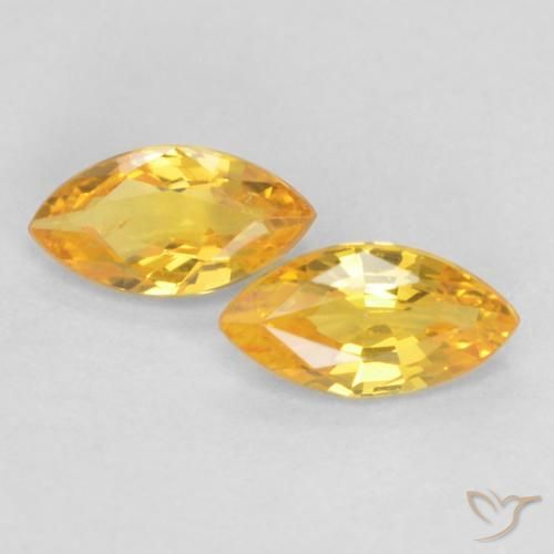 0.38ctw Naturel Doré vif Saphir, Marquise, VS