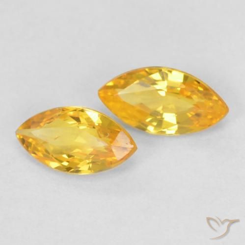 Shop natural 0.38ct Doré vif Saphir gems, Marquise, from Tanzanie at GemSelect. In stock, global shipping!