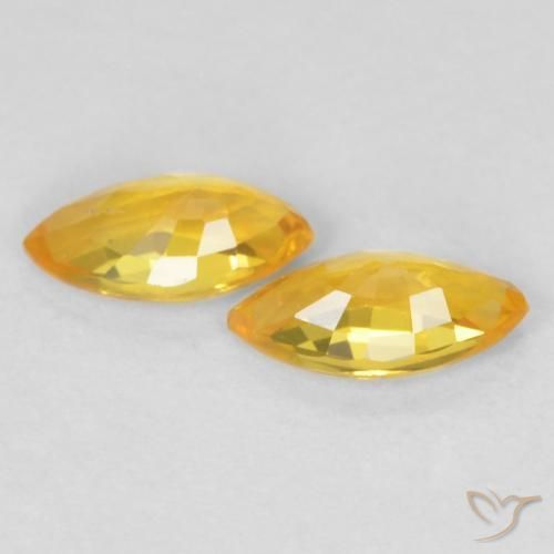 Shop natural 0.38ct Doré vif Saphir gems, Marquise, from Tanzanie at GemSelect. In stock, global shipping!