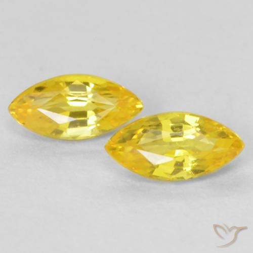 Shop natural 0.44ct Jaune moyen Saphir gems, Marquise, from Tanzanie at GemSelect. In stock, global shipping!